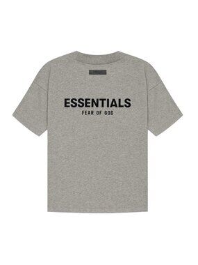 ESSENTIALS FOG T-SHIRT DARK HEATHER OATMEAL SS22